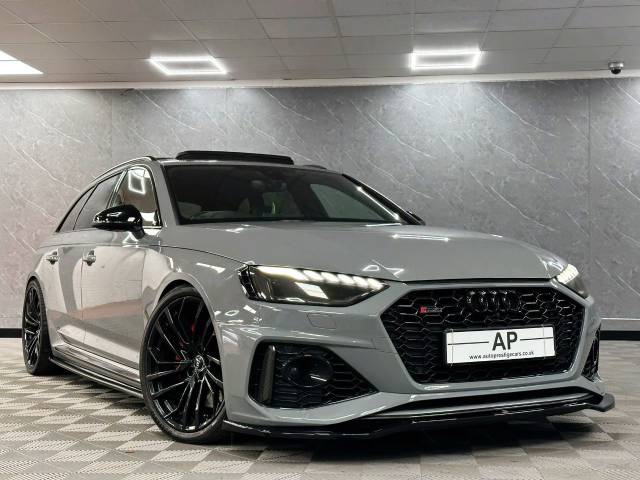 Audi RS4 2.9 RS 4 TFSI Quattro Carbon Black 5dr Tiptronic PAN ROOF FLAT BOTTOM NARDO GREY Estate Petrol Nardo Grey