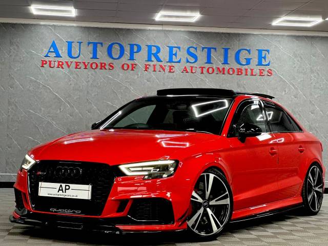 Audi RS3 2.5 Quattro 4dr S Tronic INFINIT STAGE 2 + 560 OVER 10K UPGRADES PANROOF RED BUCKETS DESIGN PACK Saloon Petrol Red