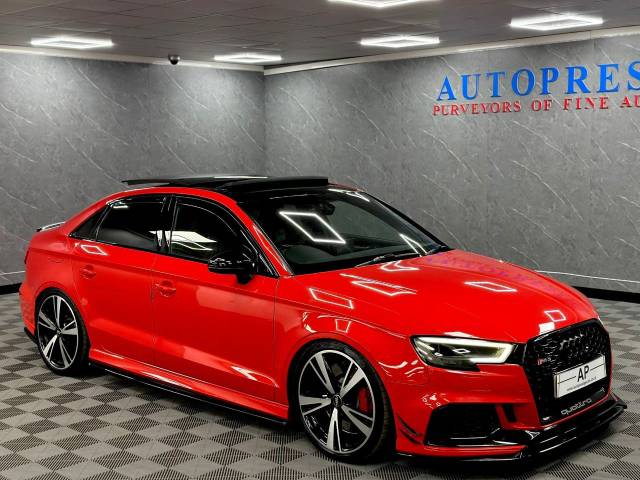 2018 Audi RS3 2.5 Quattro 4dr S Tronic INFINIT STAGE 2 + 560 OVER 10K UPGRADES PANROOF RED BUCKETS DESIGN PACK