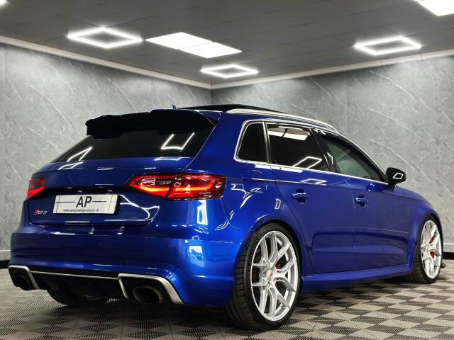 2015 Audi RS3 2.5 TFSI Quattro 5dr S Tronic DESIGN PACK PAN ROOF RED BUCKETS STUTGUARDS SEPNG BLUE