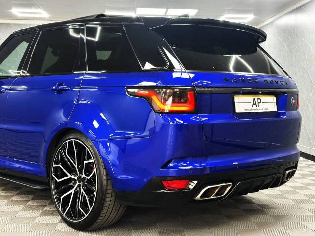 2018 Land Rover Range Rover Sport 5.0 V8 S/C 575 SVR 5dr Auto CARBON BONNET HEADS UP VOSSEN IMPECCABLE ESTORIL BLUE