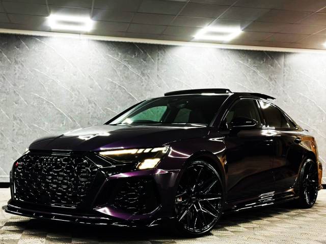 2023 Audi RS3 2.5 TFSI Quattro Vorsprung 4dr SALOON RAREST EXCLUSIVE MERLIN PURPLE CERAMIC BRAKES VOSSENS
