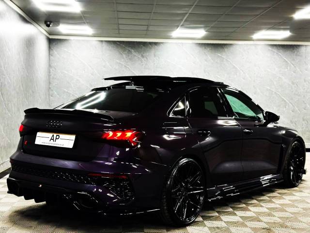 2023 Audi RS3 2.5 TFSI Quattro Vorsprung 4dr SALOON RAREST EXCLUSIVE MERLIN PURPLE CERAMIC BRAKES VOSSENS