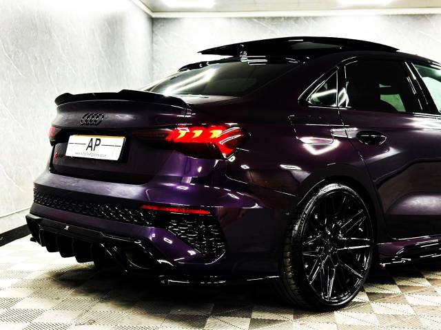 2023 Audi RS3 2.5 TFSI Quattro Vorsprung 4dr SALOON RAREST EXCLUSIVE MERLIN PURPLE CERAMIC BRAKES VOSSENS
