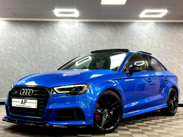 2018 Audi S3 2.0 TFSI Quattro Black Edition 4dr S Tronic HUGE SPEC ARRA BLUE PAN ROOF BUCKETS