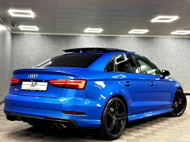 2018 Audi S3 2.0 TFSI Quattro Black Edition 4dr S Tronic HUGE SPEC ARRA BLUE PAN ROOF BUCKETS