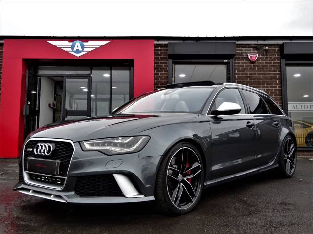 Audi RS6 4.0 BI-TURBO 560 MODEL 64 REG EVERY POSSIBLE EXTRA EXTENSIVE HISTORY FILE AS NEW NIGHT VISION PAN ROOF Estate Petrol Grey