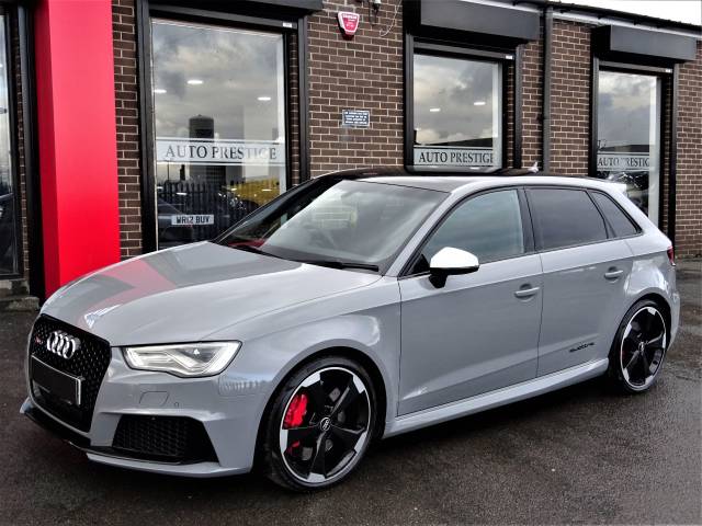 Audi RS3 2.5 TFSI  Quattro 5dr S Tronic [Nav] BUCKET SEATS LITCHFIELD STAGE 1 MILLTEKS Hatchback Petrol Grey