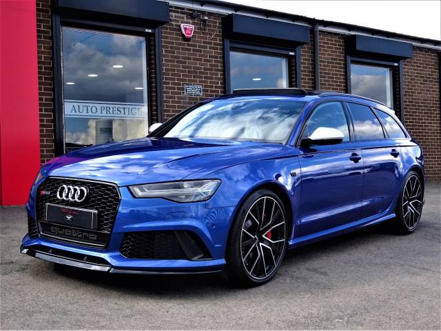 Audi RS6 4.0T FSI Quattro Performance 5dr Tip Auto 2018 MODEL AS BRAND NEW MASSIVE SPEC CARBON PACK PAN ROOF Estate Petrol Blue