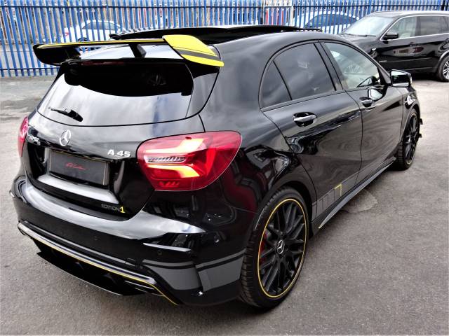 2017 Mercedes-Benz AMG 2.0 A45 4Matic Premium 5dr Auto BLACK BRAND NEW DRY STORED VATQ YELLOW NIGHT EDITION SPEC 67