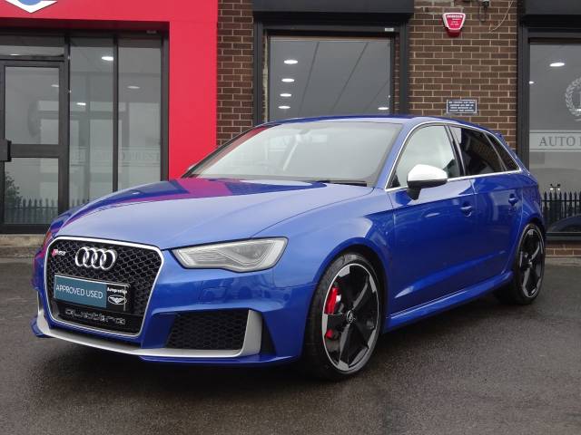 Audi RS3 2.5 TFSI Quattro 5dr S Tronic 65 REG SEPANG BLUE AUDI WARRANTY MAG RIDE DYNAMIC PACK SPORTS EXHAUST Hatchback Petrol Blue