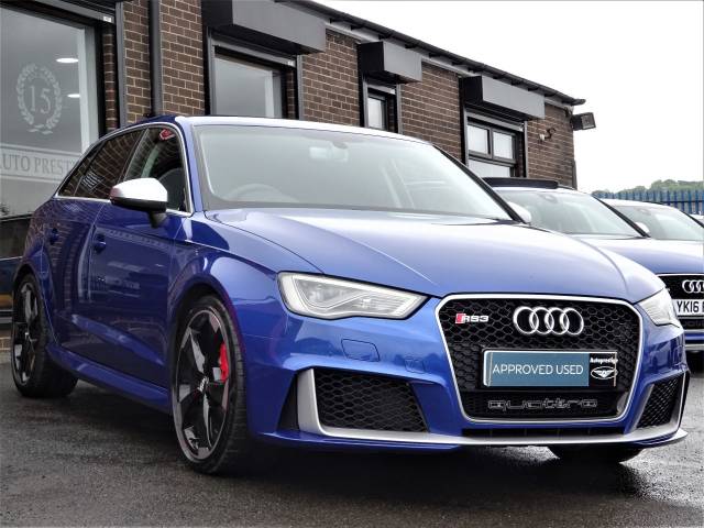 2015 Audi RS3 2.5 TFSI Quattro 5dr S Tronic 65 REG SEPANG BLUE AUDI WARRANTY MAG RIDE DYNAMIC PACK SPORTS EXHAUST