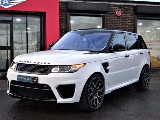 Land Rover Range Rover Sport 5.0 V8 S/C SVR 5dr Auto MASSIVE SPECIFICATION OVER 10K WORTH FUJI WHITE Estate Petrol White