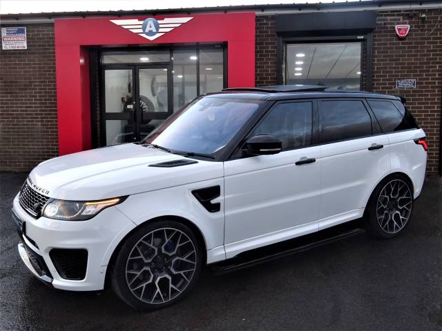 2017 Land Rover Range Rover Sport 5.0 V8 S/C SVR 5dr Auto MASSIVE SPECIFICATION OVER 10K WORTH FUJI WHITE