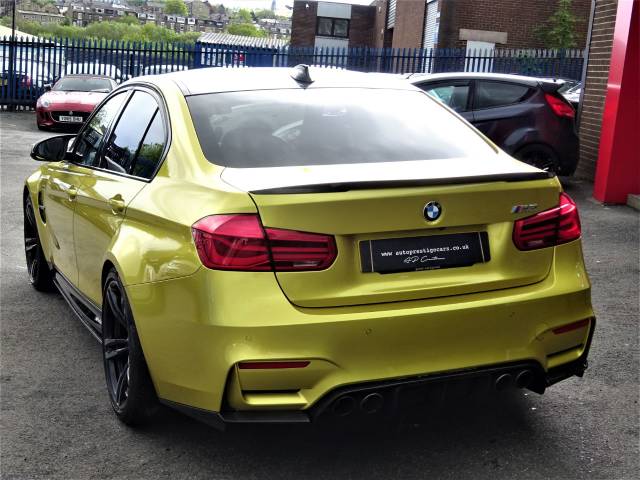 2017 BMW M3 3.0 S-A WITH CARBON PACK RARE AUSTIN YELLOW LOW MILEAGE FBMWSH JUST SERVICED