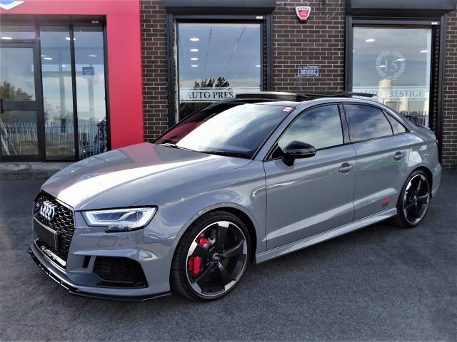 Audi RS3 2.5 TFSI 400 Quattro Audi Sport Ed 4dr S Tronic BRAND NEW NARDO GREY VATQ FINE RED LEATHER Saloon Petrol Nardo Grey