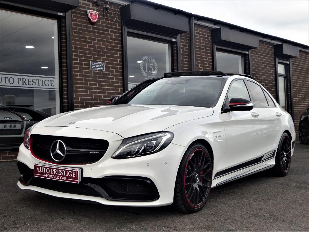 Mercedes-Benz C Class 4.0 C63 S Premium 4dr Auto WITH PAN ROOF JUST HAD 2500 SPENT AT MB Saloon Petrol White at Autoprestige Bradford